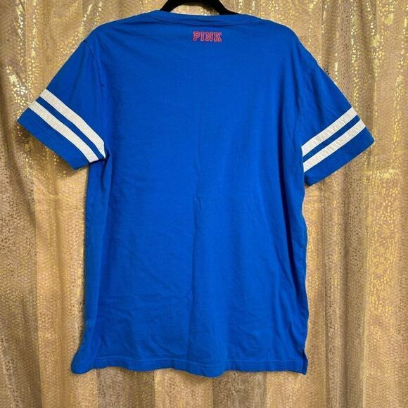 PINK Victorias Secret Red White Blue 4th of July Firewerk Campus T Shirt Large - Picture 2 of 7